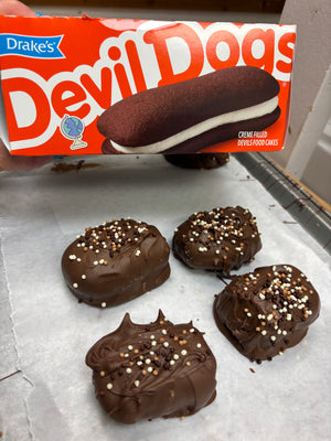 Chocolate Dipped Devil Dogs