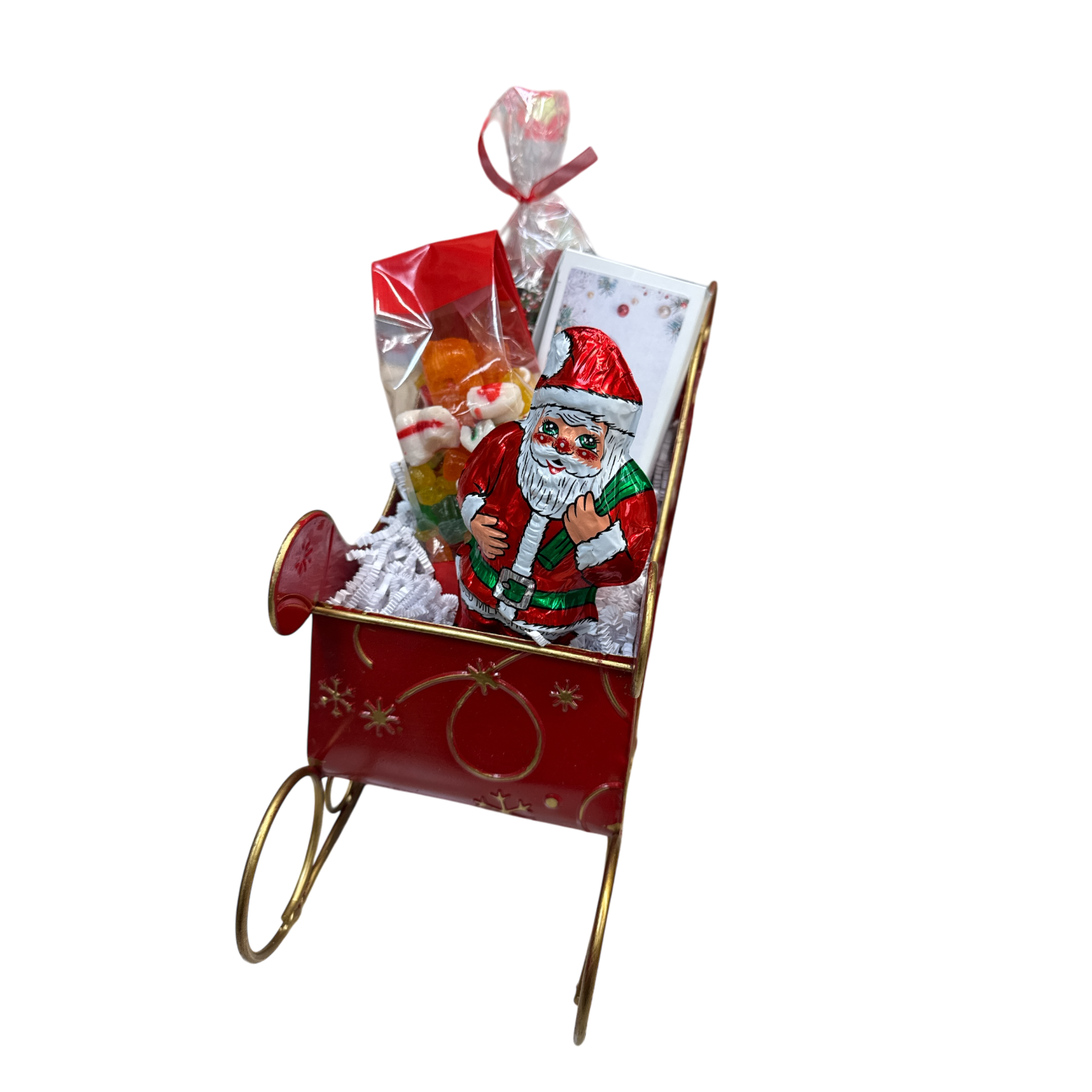 Metal Sled with Pretzels