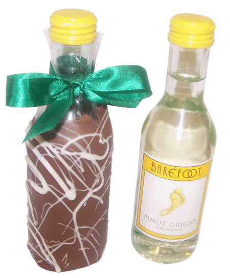 Mini barefoot wine bottles for online baby shower