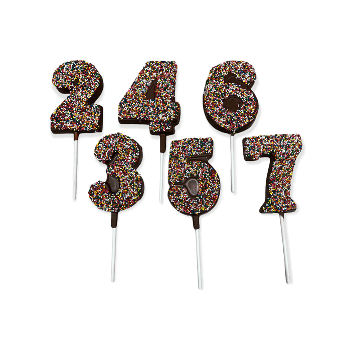 Birthday Number Lollipops